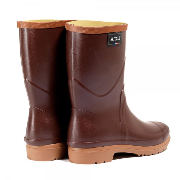 Aigle Bison Lady Ladies Rubber Boots Brown