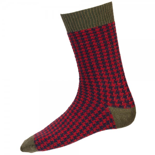 Calze da uomo House of Cheviot motivo »Pied-de-poule«, verde abete, L (45 - 48)