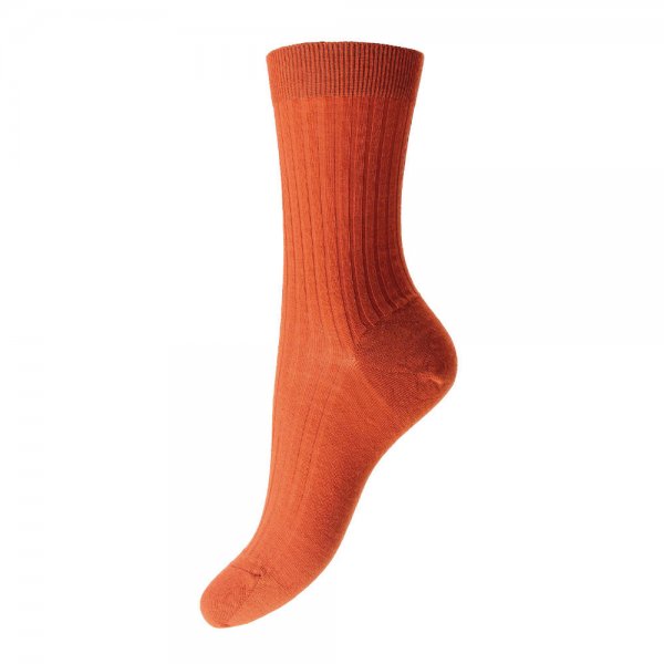 Pantherella Ladies Socks ROSE, Burnt Orange, One Size (37-41)