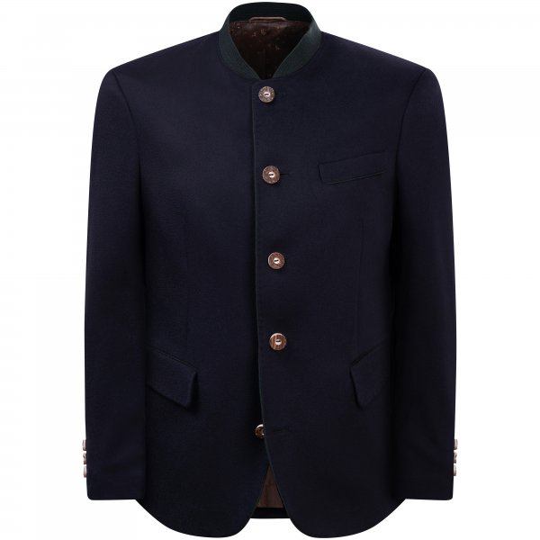 Habsburg »Johann Karl« Men's Traditional Jacket, Cashmere, Dark Blue, Size 26