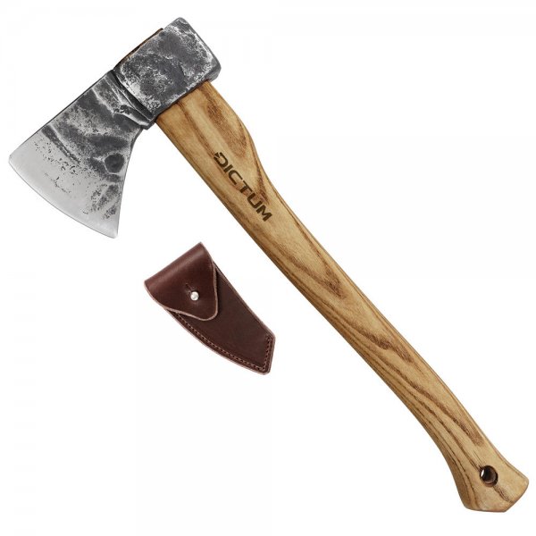 Hachuela forestal DICTUM con funda de cuero