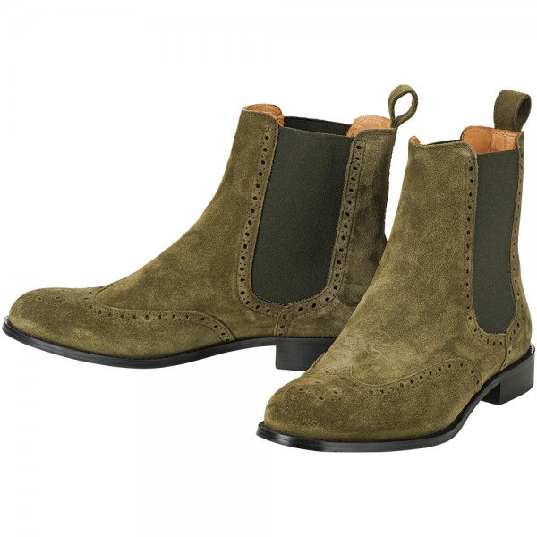 »Riley« Ladies Chelsea Boots, Dark Green, Size 39