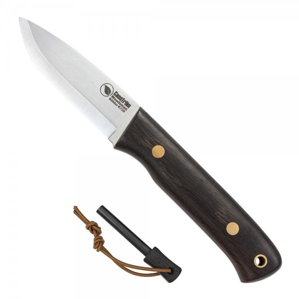 Cuchillo para exterior Casström Woodsman, roble de pantano
