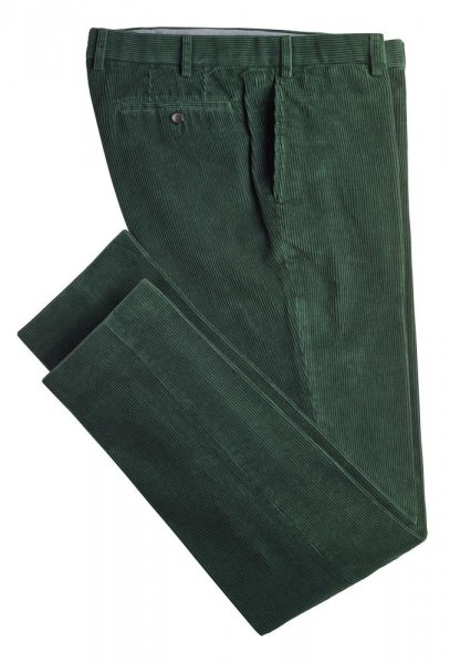 Pantaloni di velluto a coste da uomo Hiltl, verde, taglia 25