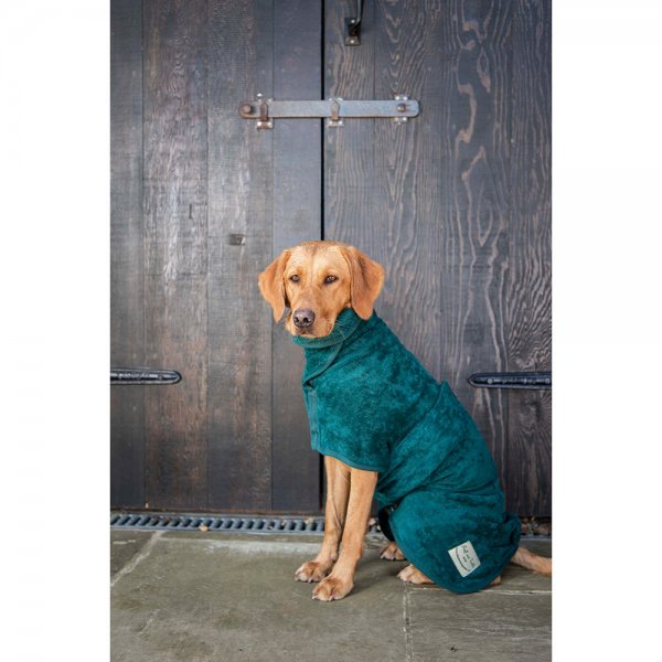 Abrigo seco para perros, Classic Collection, verde botella, talla L