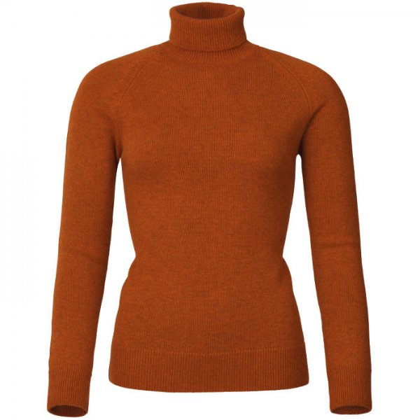 Laksen sweter damski z golfem, pomarańczowy, rozmiar XL