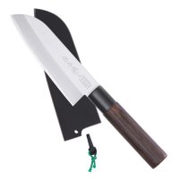 Saku Hocho, z pochwą drewnianą, Santoku, nóż uniwersalny