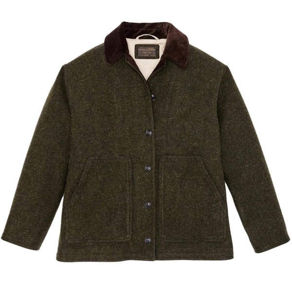 Filson Women's Mackinaw Wool Barn Coat, forest green, M