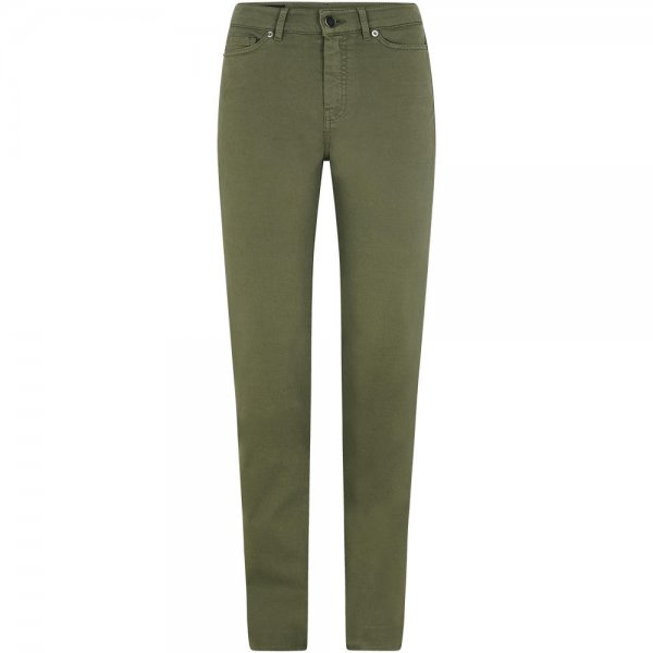 Pantaloni in tessuto elasticizzato da donna Purdey, verde oliva, taglia 34