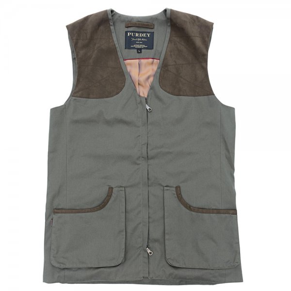 Purdey Men's Shooting Vest, Khaki, Size L