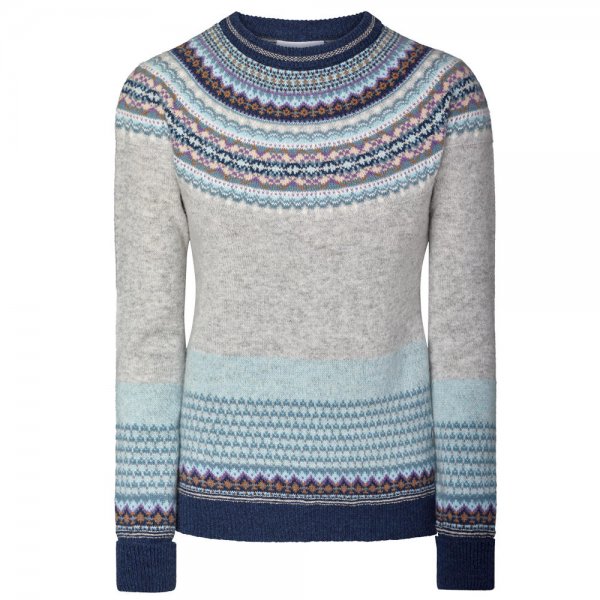 Eribé Ladies Sweater Fair Isle, Grey, Size XL
