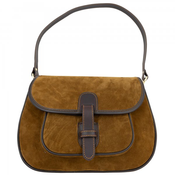 Borsa in pelle Rey Pavón, cognac/marrone