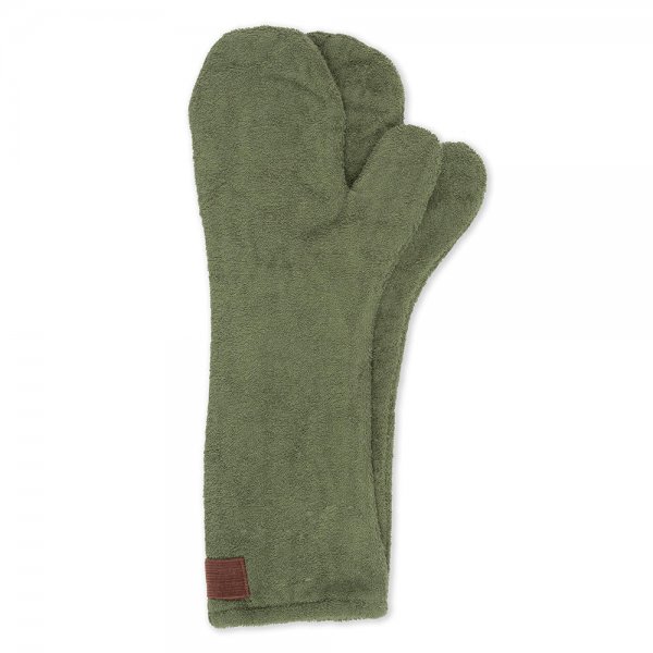 Dog Drying Mitts, Moss Green