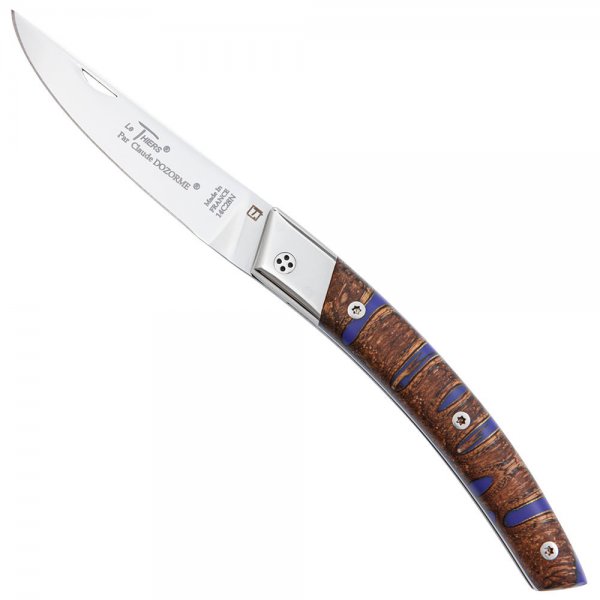 Coltello a serramanico Le Thiers RLT, banksia, blu