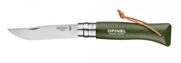 Opinel Folding Knife, No. 8, Trekking, Green