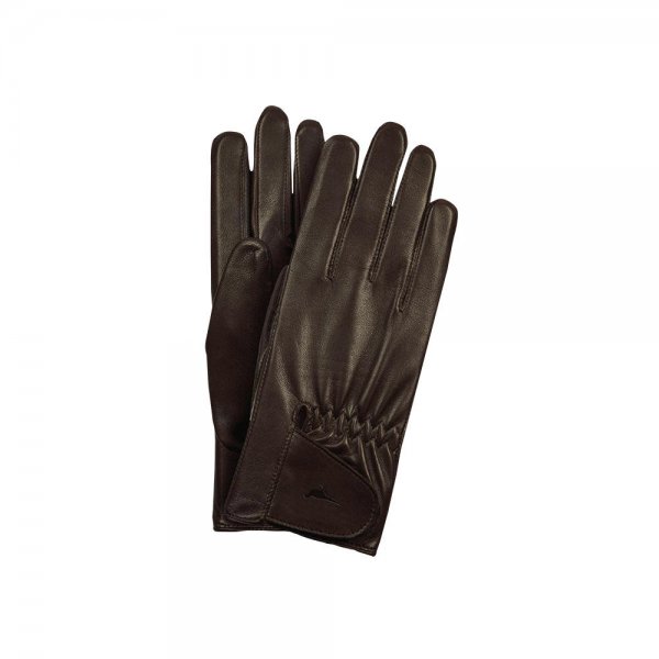 Laksen rękawiczki damskie, Paris, ciemnobrązowe, rozmiar 7 ½