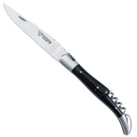 Coltello a serramanico Laguiole con cavatappi, ebano