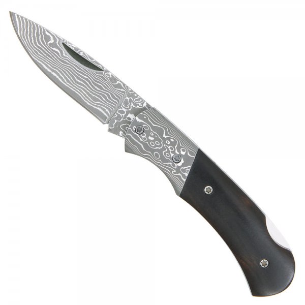 Folding Knife, Suminagashi, Ebony, Drop Point