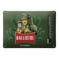 Placa de estaño Ballistol con termómetro