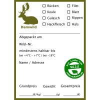 Hunting Labels for Vacuum Bags, Stag Motif