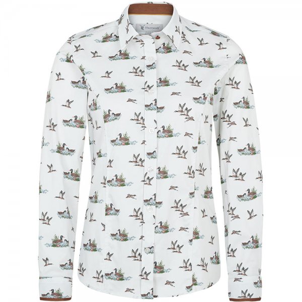 Hartwell »Layla« Ladies Shirt, »Ducks«, Beige, Size 36