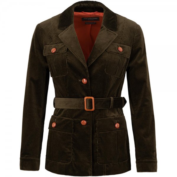 Chaqueta para mujer VON DÖRNBERG Philomena, pana de cachemira, oliva, 38