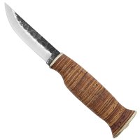 Couteau de chasse et de plein air Wood Jewel, écorce de bouleau