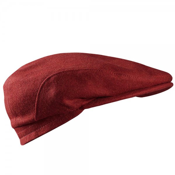 Loden Cap with Ear Protection Flap, Red, Size 57