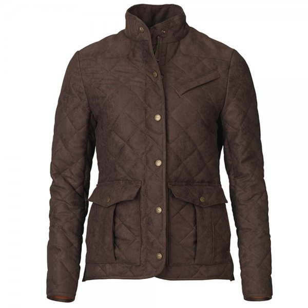 Laksen Ladies Quilted Jacket »Hampton«, Brown, Size 34