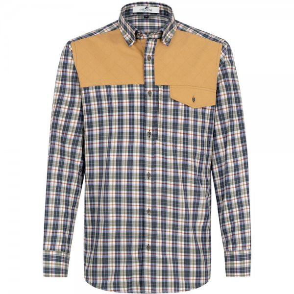 Chemise de plein air pour homme, carreaux, vert/brun-rouge, taille 40