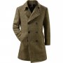 Fischgrat in Braun und Beige mit Fensterkaro in Camel und Rostrot