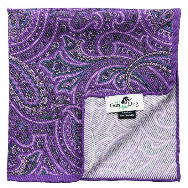 »Paisley« Silk Pochette, Purple