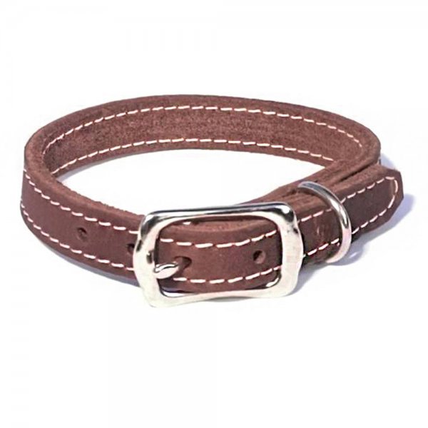 Collar para perro Bolleband Classic 15 mm, marrón, XS