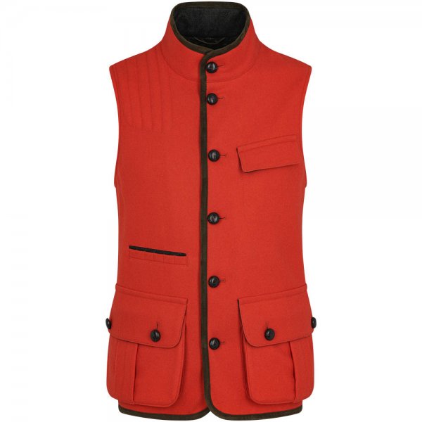 Habsburg »Ambros« Men's Vest, Orange/Earth, Size 52