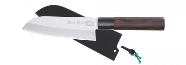 Saku Hocho, with Wooden Sheath, Santoku, All-purpose Knife