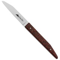Le Terril Folding Knife, Stabilised Carbon, Red