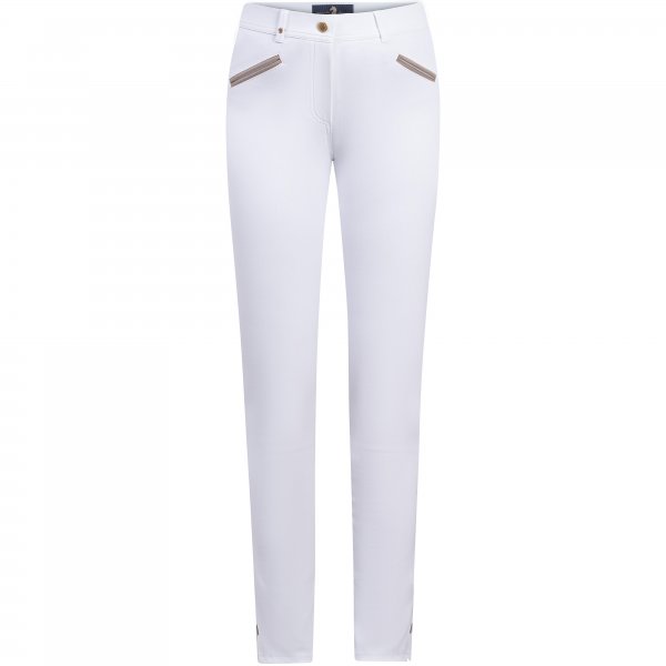 Pantalon pour femme Pamela Henson » Royal «, coton bi-stretch, blanc, 36