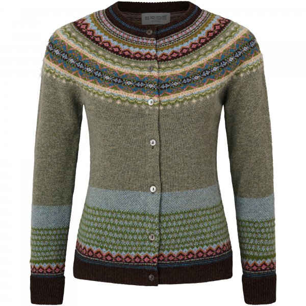 Eribé Damenstrickjacke Fair Isle, Willow, Größe S