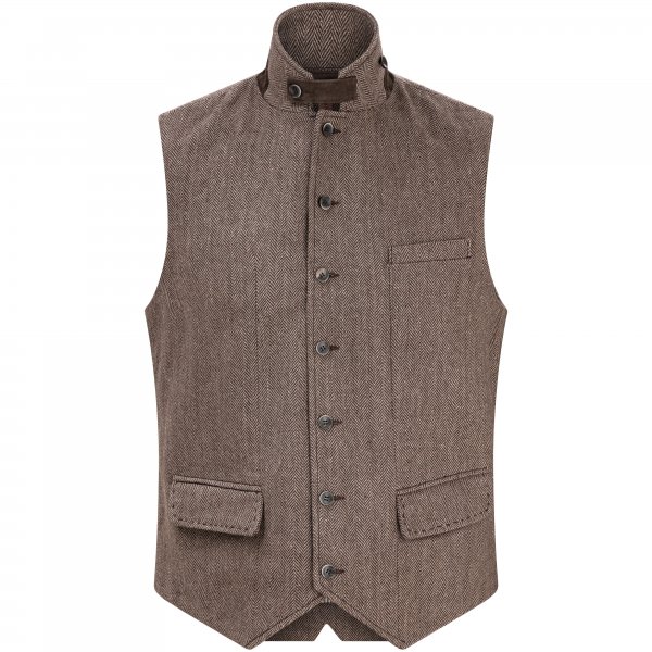Men's tweed vest &quot;Dandy&quot;, coffee, size 50