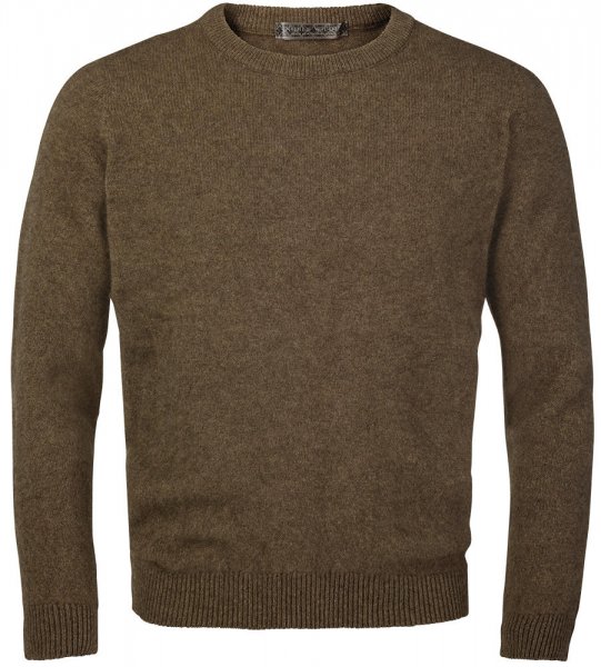 Possum Merino Men’s Sweater, Brown Melange, Size L