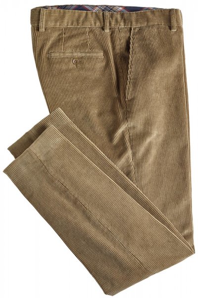 Pantaloni di velluto a coste da uomo Brisbane Moss, beige, taglia 52