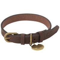 Le Chameau Dog Collar, Leather, Dark Brown, Size S