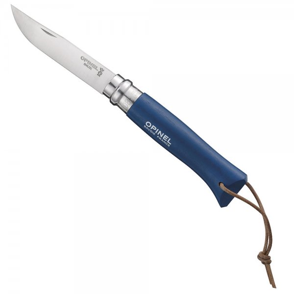 Couteau pliant Opinel, N° 8, trekking, bleu