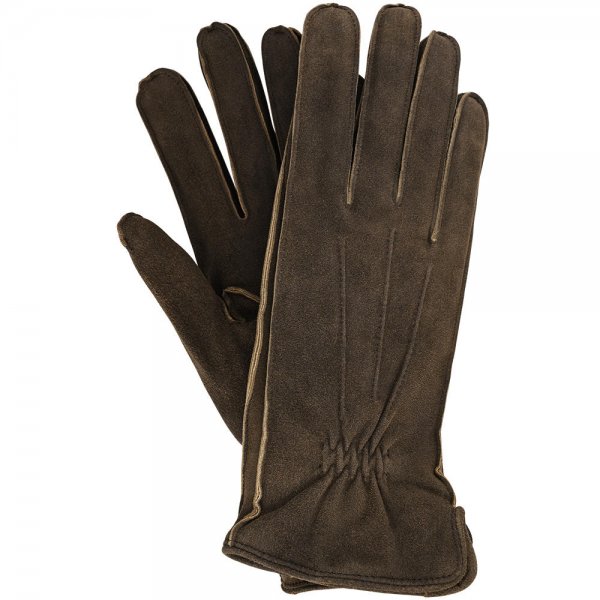 »Etsch« Ladies Gloves, Goat Suede, Cashmere Lining, Walnut, Size 6.5