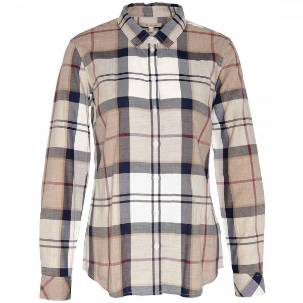 Blusa para mujer Barbour »Bredon«, hessian tartan, talla 40