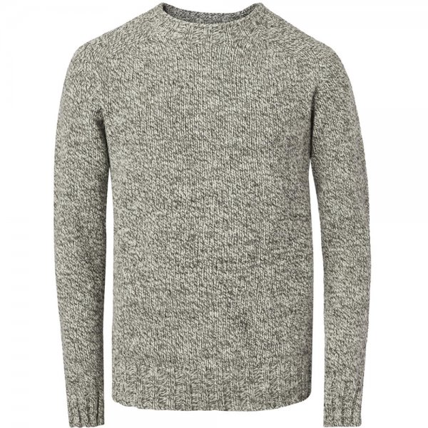 Men's British Wool Sweater, Grey Beige, Size XL
