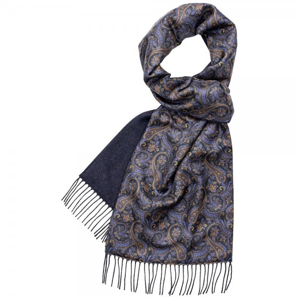 Doubleface Scarf, Cashmere/Silk, Bleu/Blue