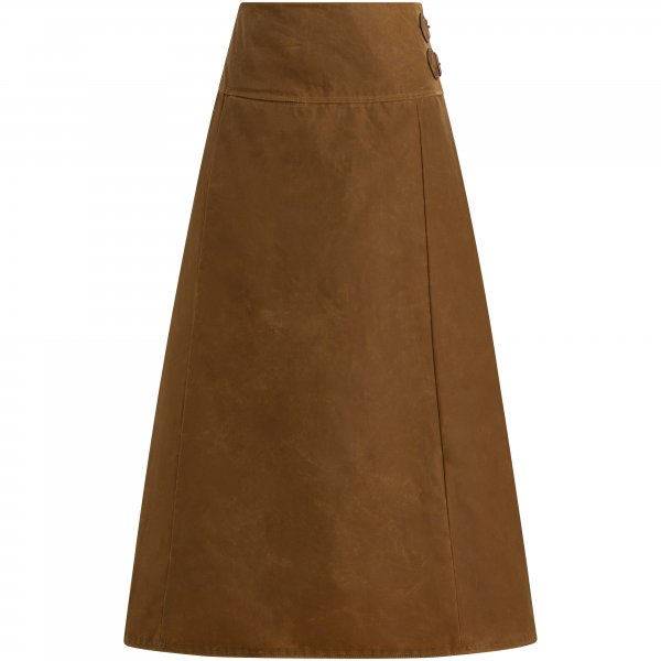 Ladies' Waxed Skirt, Sandstone, Size S