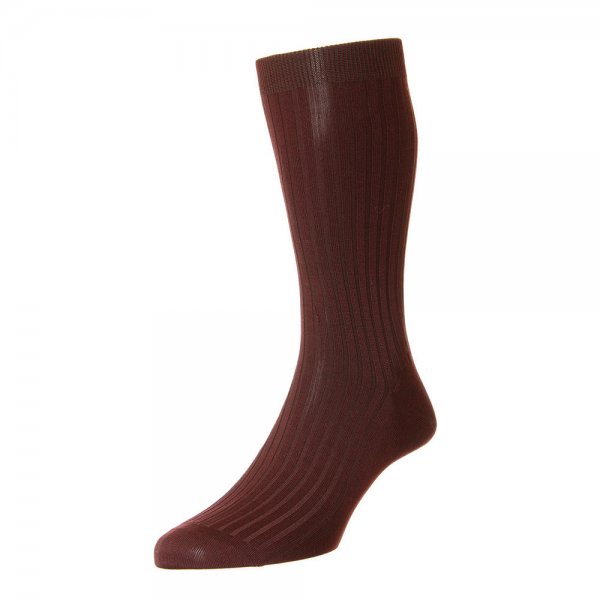 Pantherella Men's Socks DANVERS, Burgundy, Size L (45-47)