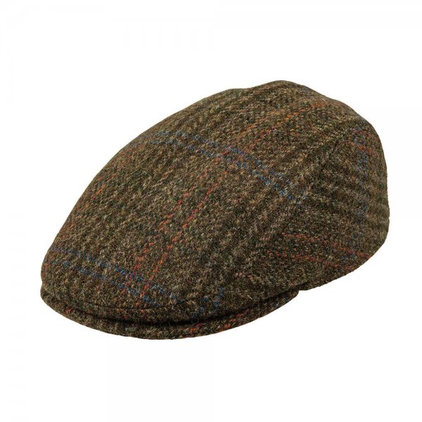 Mütze Harris-Tweed, grün/rost, Größe 62